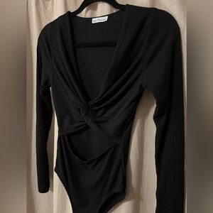 Twist Front Cutout Bodysuit